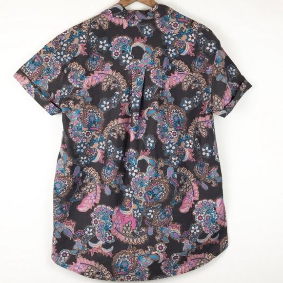 Free People Multicolor Paisley Button Down Shirt - Picture 7 of 7